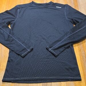 Hind Men Large Black 24*7 365 Run Long Sleeve Activewear Workout Gym Shirt